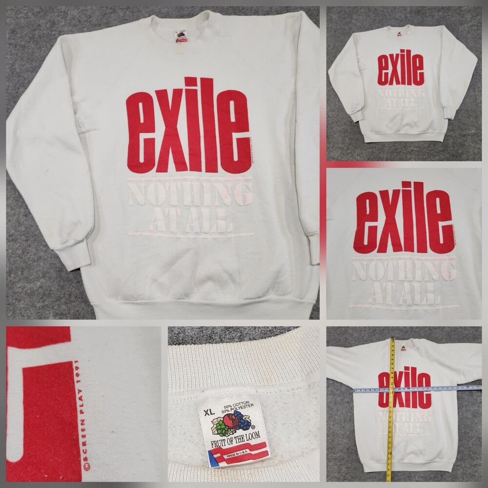 VTG 90s EXILE Nothing At All Mens XL Music Promo Crewneck Sweatshirt USA Made